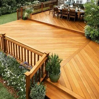 beautiful view of a deck