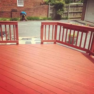 painted deck orange red