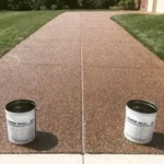 walkway with buckets on it