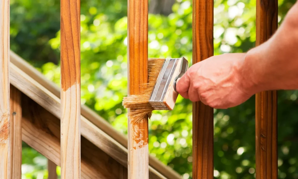 KOC DECK RAILS STAINING