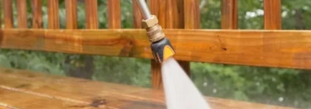 power washing deck